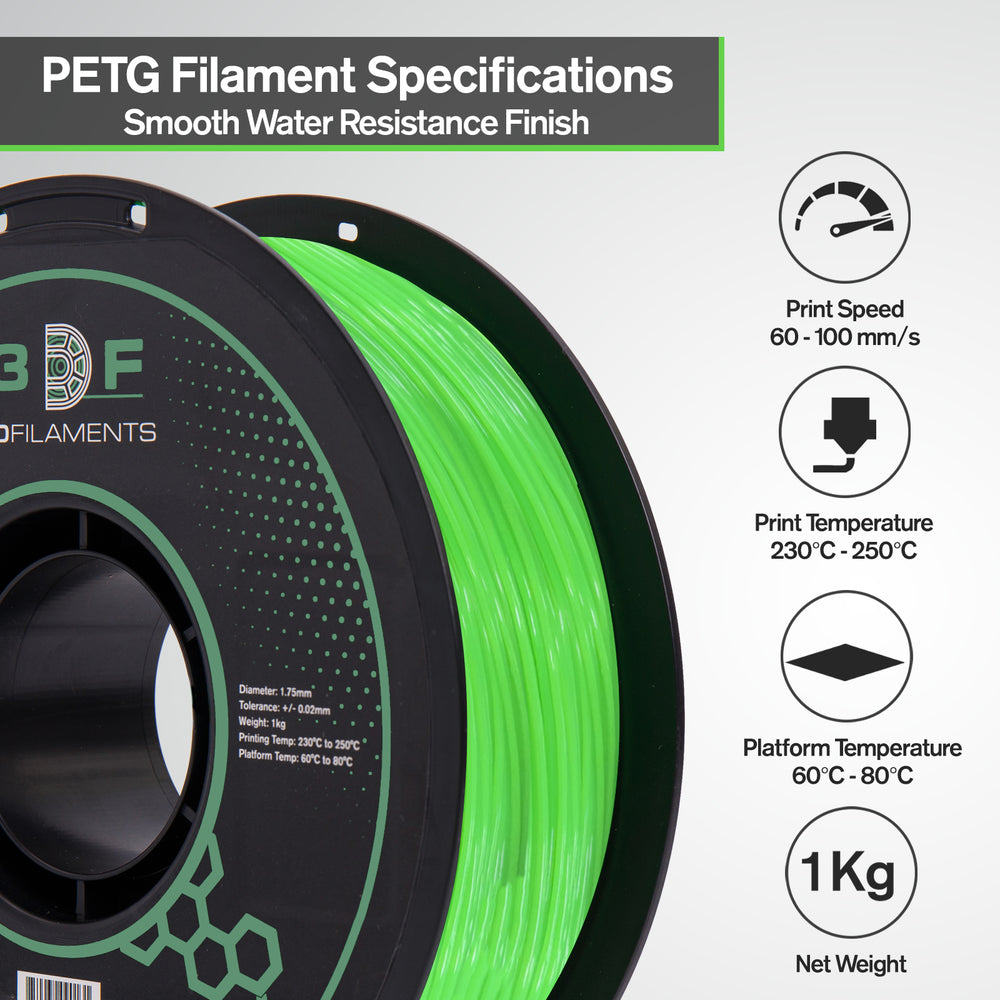 Transparent Green PLA Filament - 1.75 mm (1KG)